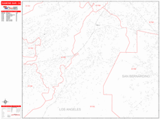 Diamond Bar Digital Map Red Line Style